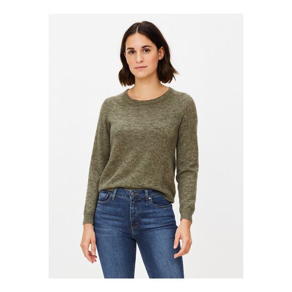 Faded Cloth Peru Baby Alpaca Knit Boatneck Gray Pullover Sweater Medium - Picture 1 of 10